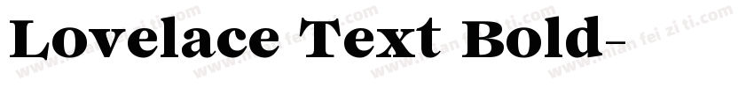 Lovelace Text Bold字体转换
